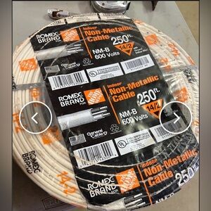 Romex Brand Indoor Non-Metallic Cable 250ft - White